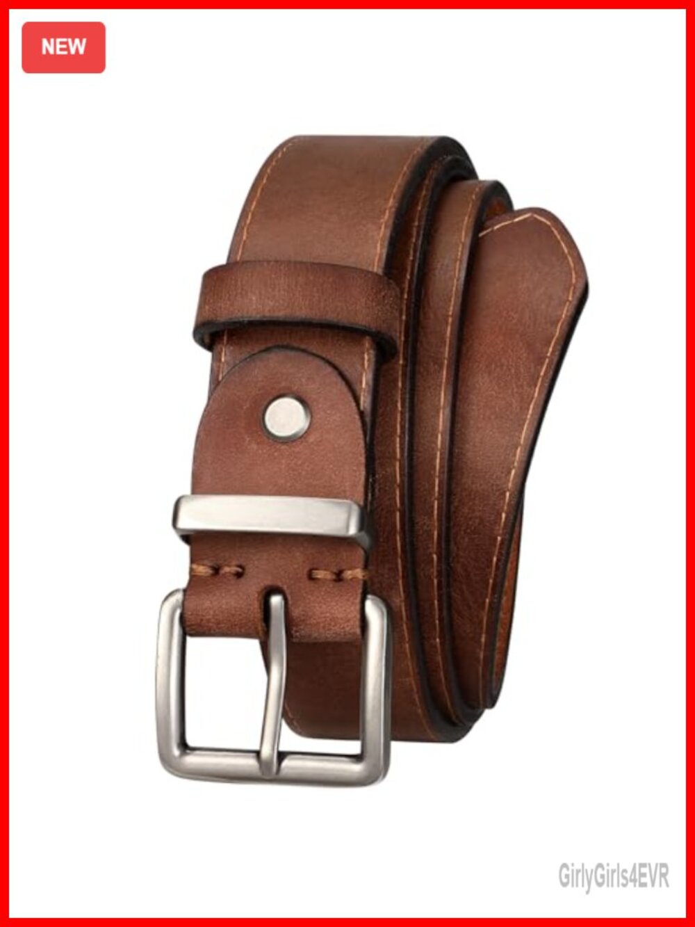 Full Grain Leather Belt for Jeans Pants Real Genuine Leather Waist Belt